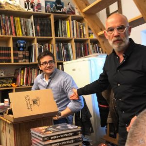 Jean-Marie était entre moi et Ronan Toulhoat, un des copains de l'atelier virtuel, qui était venu lui aussi soutenir la librairie.